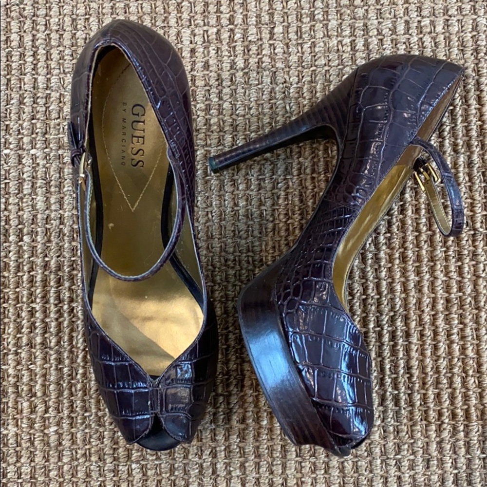 Guess By Marciano Peeptoe Platform Heels Size 8.5